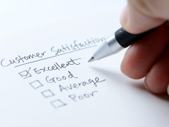 Excellent customer satisfaction feedback